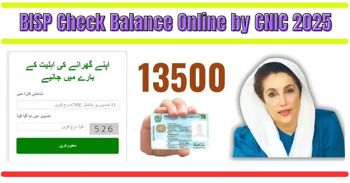 BISP Check Balance Online by CNIC 2025 – Latest Method to Verify Your PaymentBISP Check Balance Online by CNIC 2025 – Latest Method to Verify Your Payment