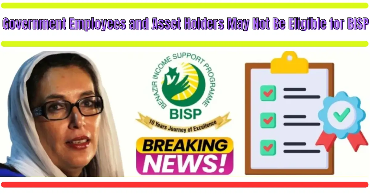 Government Employees and Asset Holders May Not Be Eligible for BISP